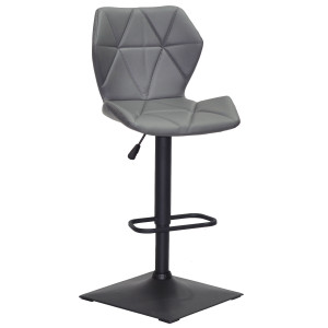 Барний стілець Onder Mebli Torino BAR 4-BK-BASE Сірий 1001 Екошкіра