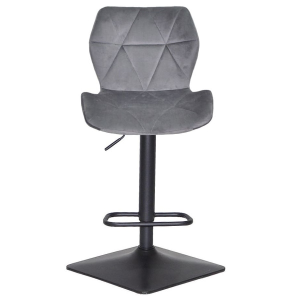 Барний стілець Onder Mebli Torino BAR 4-BK-BASE Сірий B-1034 Оксамит-2