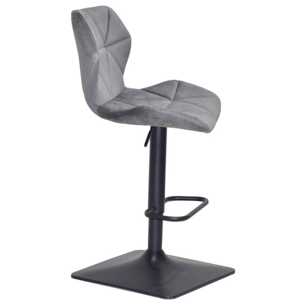 Барний стілець Onder Mebli Torino BAR 4-BK-BASE Сірий B-1034 Оксамит-3