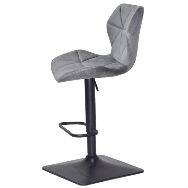 Барний стілець Onder Mebli Torino BAR 4-BK-BASE Сірий B-1034 Оксамит-4