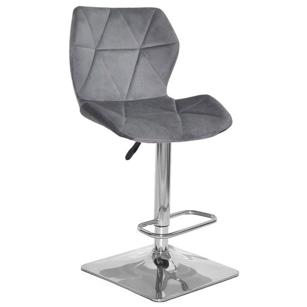 Барний стілець Onder Mebli Torino BAR 4-CH-BASE Сірий B-1034 Оксамит-0