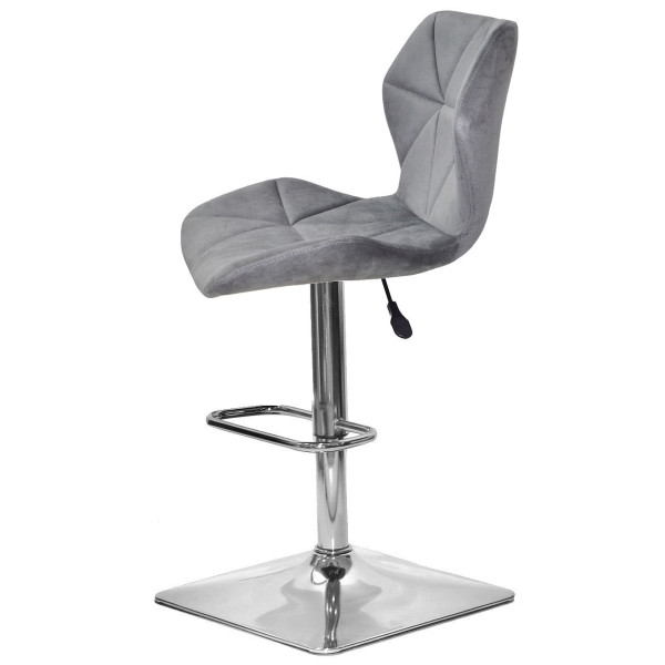 Барний стілець Onder Mebli Torino BAR 4-CH-BASE Сірий B-1034 Оксамит-4