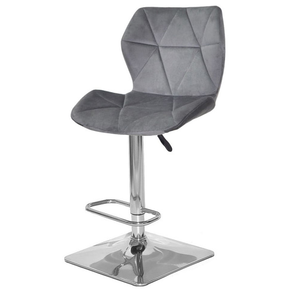 Барний стілець Onder Mebli Torino BAR 4-CH-BASE Сірий B-1034 Оксамит-1