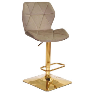 Барний стілець Onder Mebli Torino BAR 4-GD-BASE Мокко B-1033 Оксамит