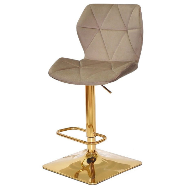 Барний стілець Onder Mebli Torino BAR 4-GD-BASE Мокко B-1033 Оксамит-1