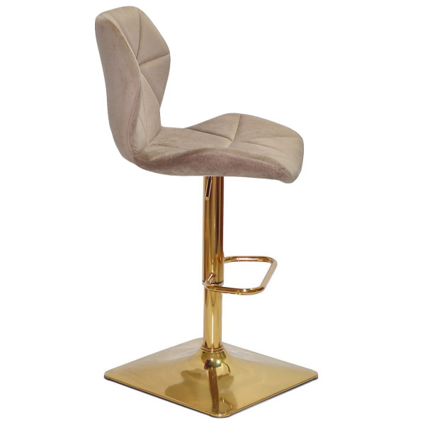 Барний стілець Onder Mebli Torino BAR 4-GD-BASE Мокко B-1033 Оксамит-3