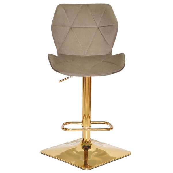 Барний стілець Onder Mebli Torino BAR 4-GD-BASE Мокко B-1033 Оксамит-2