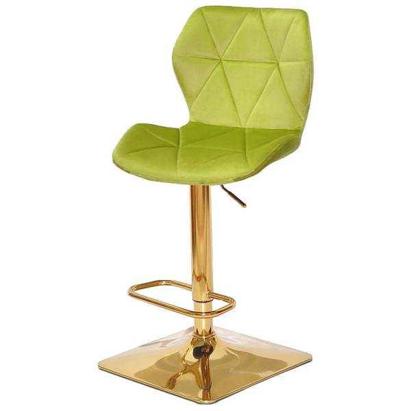 Барний стілець Onder Mebli Torino BAR 4-GD-BASE Олива B-1035 Оксамит-1