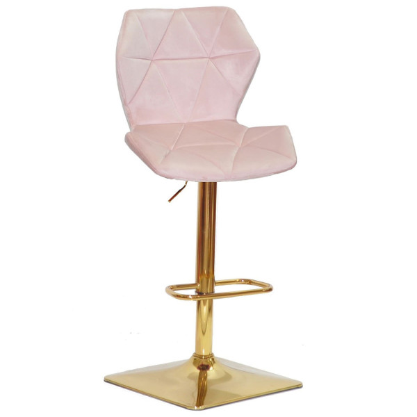 Барный стул Onder Mebli Torino BAR 4-GD-BASE Розовый B-1021 Бархат-0