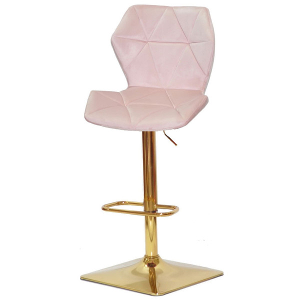 Барный стул Onder Mebli Torino BAR 4-GD-BASE Розовый B-1021 Бархат-1