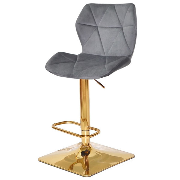 Барный стул Onder Mebli Torino BAR 4-GD-BASE Серый B-1034 Бархат-1