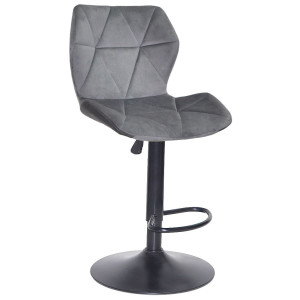 Барный стул Onder Mebli Torino BAR BK-BASE Серый B-1034 Бархат