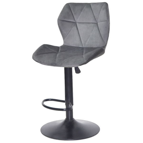 Барный стул Onder Mebli Torino BAR BK-BASE Серый B-1034 Бархат-1
