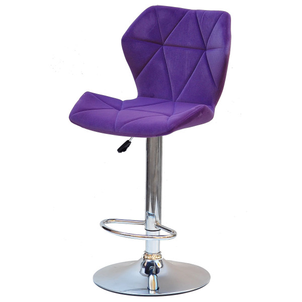 Барний стілець Onder Mebli Torino BAR CH-BASE Пурпур B-1013 Оксамит-1