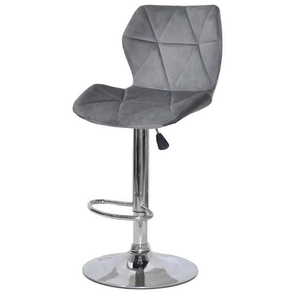 Барный стул Onder Mebli Torino BAR CH-BASE Серый B-1034 Бархат-1