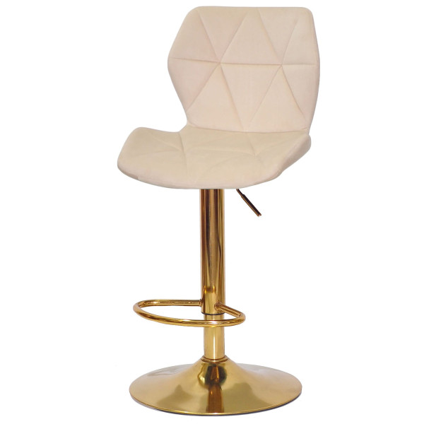 Барний стілець Onder Mebli Torino BAR GD-BASE Бежевий B-1032 Оксамит-1