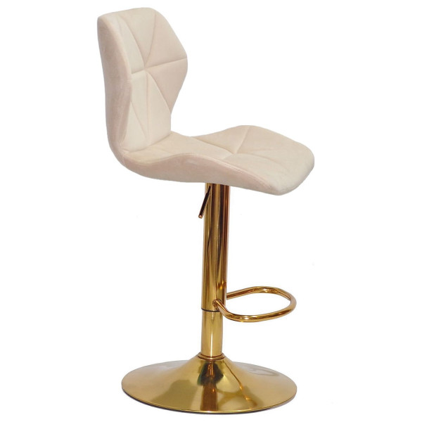 Барний стілець Onder Mebli Torino BAR GD-BASE Бежевий B-1032 Оксамит-3