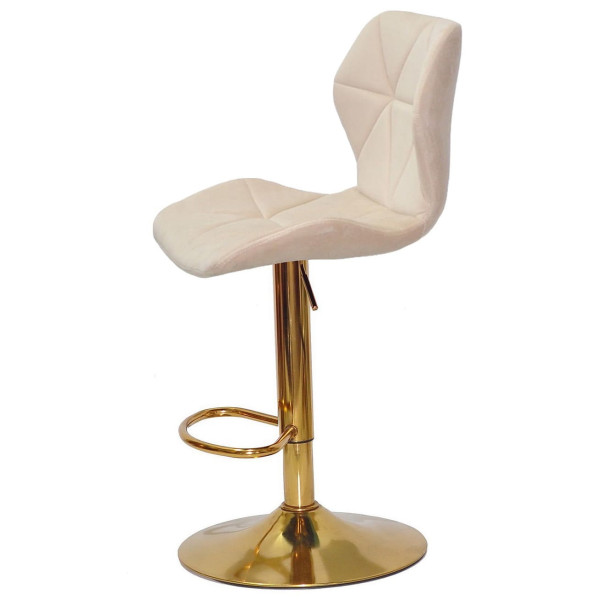 Барний стілець Onder Mebli Torino BAR GD-BASE Бежевий B-1032 Оксамит-4
