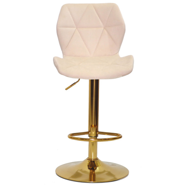 Барний стілець Onder Mebli Torino BAR GD-BASE Бежевий B-1032 Оксамит-2