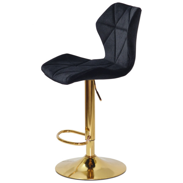 Барний стілець Onder Mebli Torino BAR GD-BASE Чорний B-1011 Оксамит-3