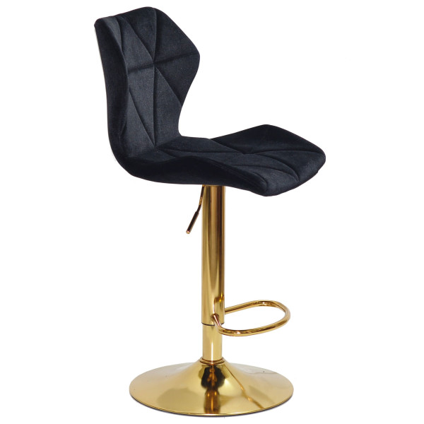 Барний стілець Onder Mebli Torino BAR GD-BASE Чорний B-1011 Оксамит-2