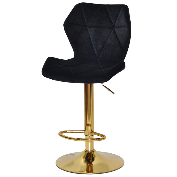 Барний стілець Onder Mebli Torino BAR GD-BASE Чорний B-1011 Оксамит-1
