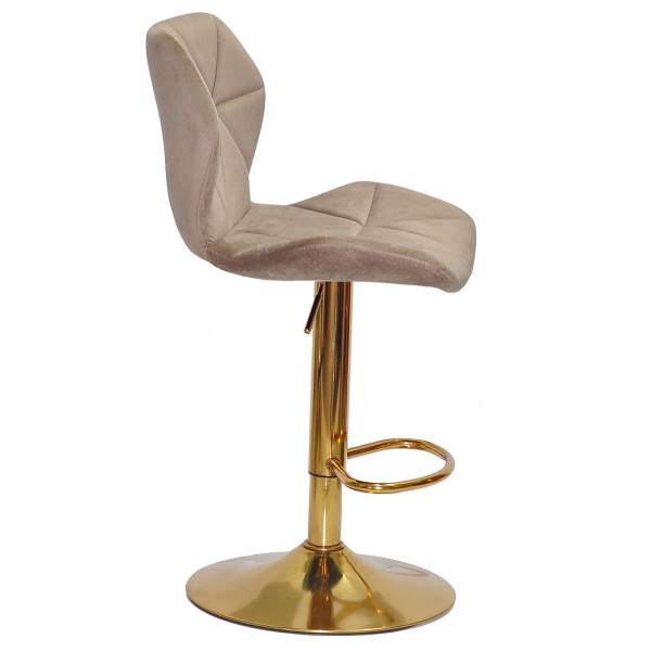 Барний стілець Onder Mebli Torino BAR GD-BASE Мокко B-1033 Оксамит-3