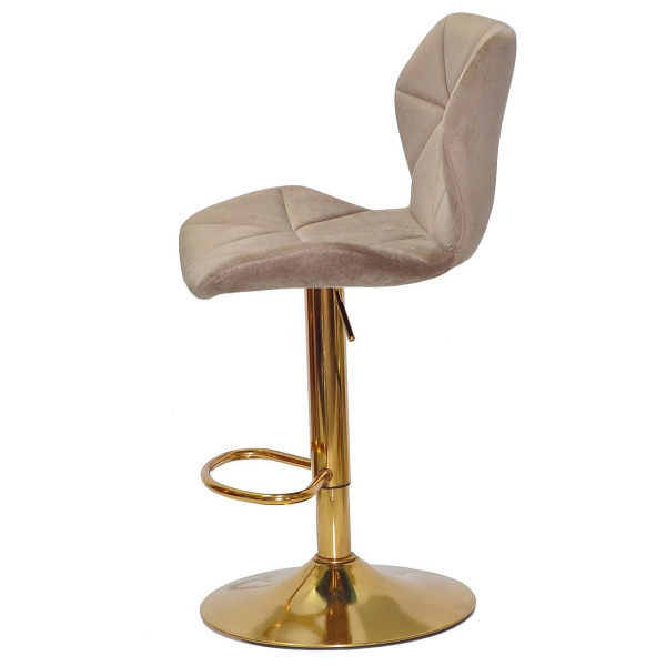 Барний стілець Onder Mebli Torino BAR GD-BASE Мокко B-1033 Оксамит-4