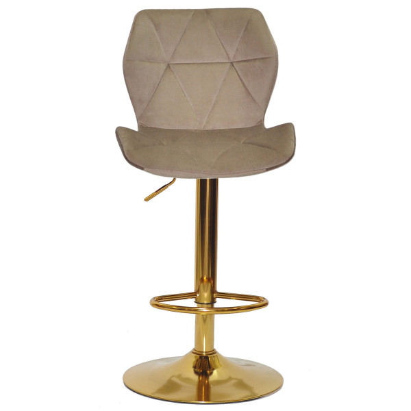 Барний стілець Onder Mebli Torino BAR GD-BASE Мокко B-1033 Оксамит-2