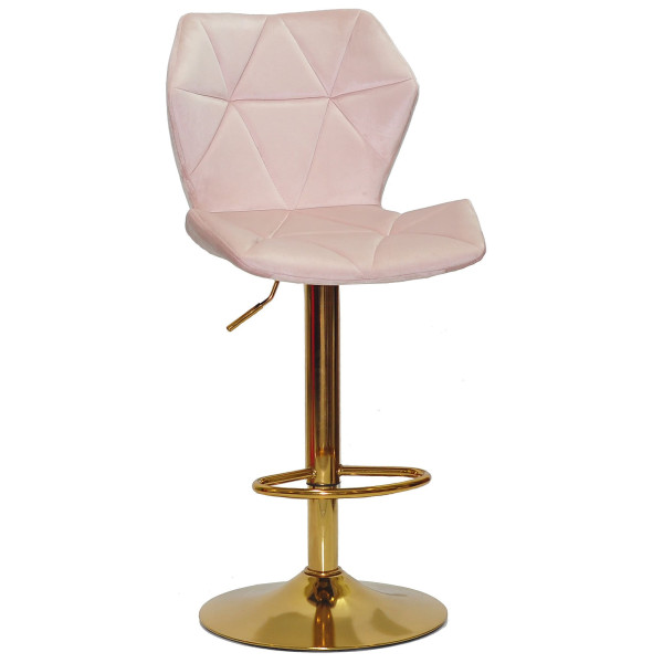 Барный стул Onder Mebli Torino BAR GD-BASE Розовый B-1021 Бархат-0