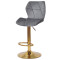 Барний стілець Onder Mebli Torino BAR GD-BASE Сірий B-1034 Оксамит-1-thumb