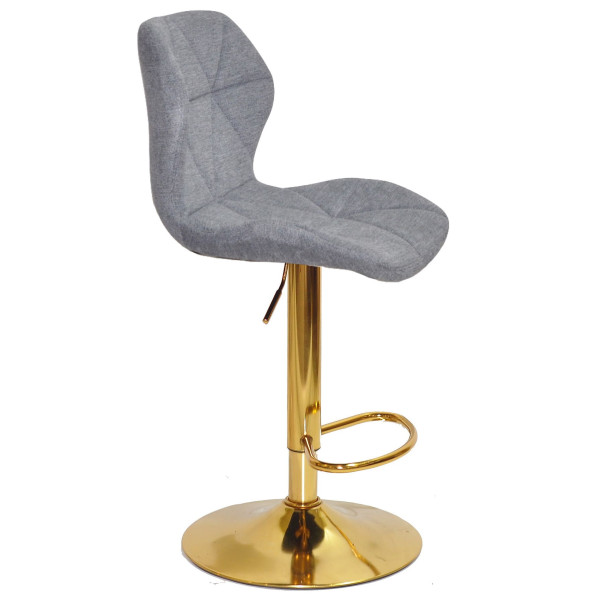 Барный стул Onder Mebli Torino BAR GD-BASE Серый BRO-18 Ткань-2