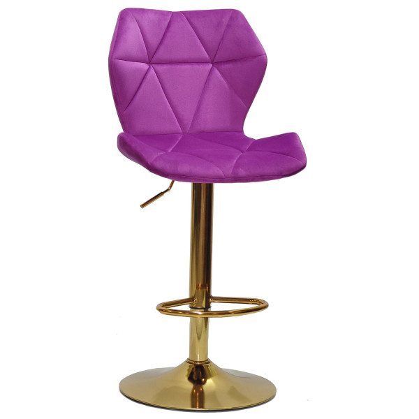 Барний стілець Onder Mebli Torino BAR GD-BASE Бузок B-1022 Оксамит-0
