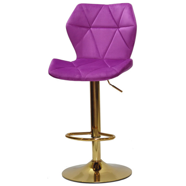 Барний стілець Onder Mebli Torino BAR GD-BASE Бузок B-1022 Оксамит-1
