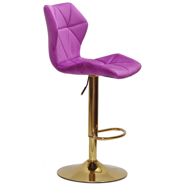 Барний стілець Onder Mebli Torino BAR GD-BASE Бузок B-1022 Оксамит-2