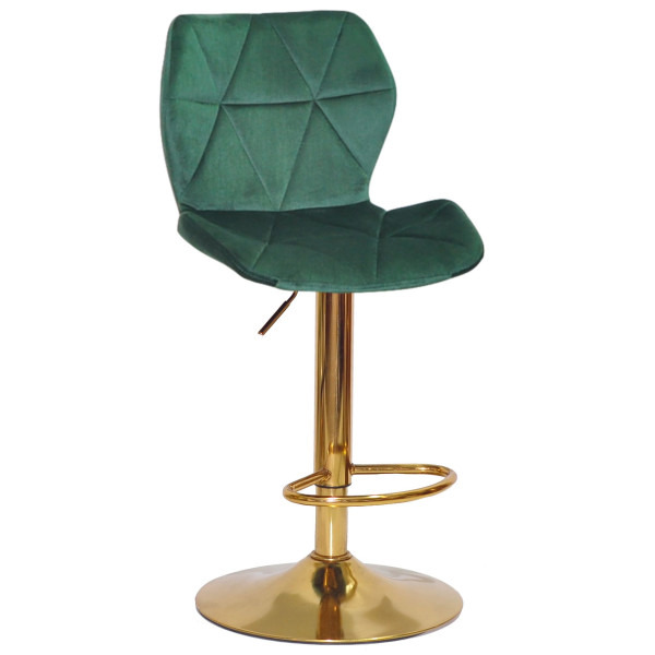 Барный стул Onder Mebli Torino BAR GD-BASE Зеленый B-1036 Бархат-0