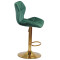 Барный стул Onder Mebli Torino BAR GD-BASE Зеленый B-1036 Бархат-3-thumb
