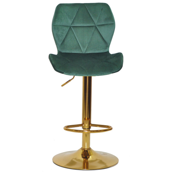 Барный стул Onder Mebli Torino BAR GD-BASE Зеленый B-1036 Бархат-2