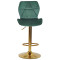 Барный стул Onder Mebli Torino BAR GD-BASE Зеленый B-1036 Бархат-2-thumb