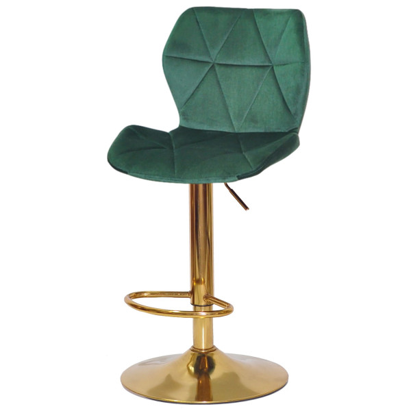 Барный стул Onder Mebli Torino BAR GD-BASE Зеленый B-1036 Бархат-1