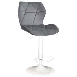 Барний стілець Onder Mebli Torino BAR WT-BASE Сірий B-1004 Оксамит