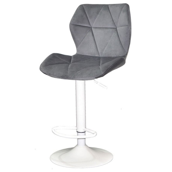 Барний стілець Onder Mebli Torino BAR WT-BASE Сірий B-1004 Оксамит-1
