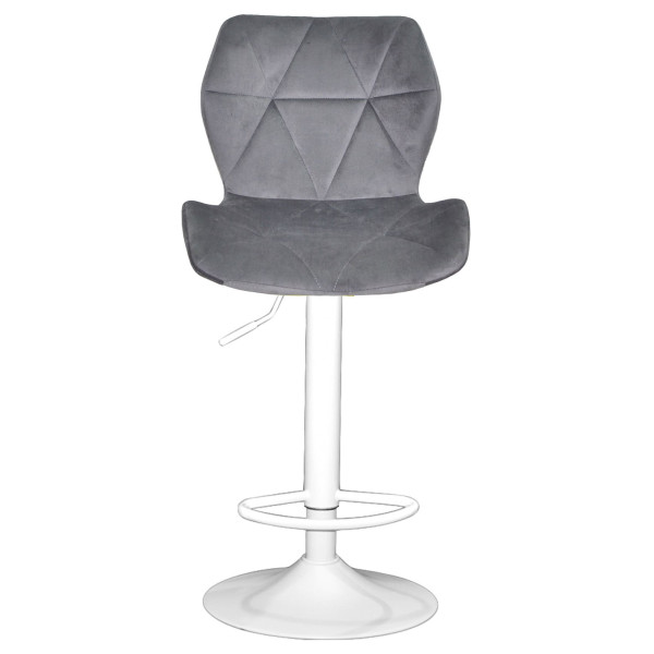 Барний стілець Onder Mebli Torino BAR WT-BASE Сірий B-1004 Оксамит-2