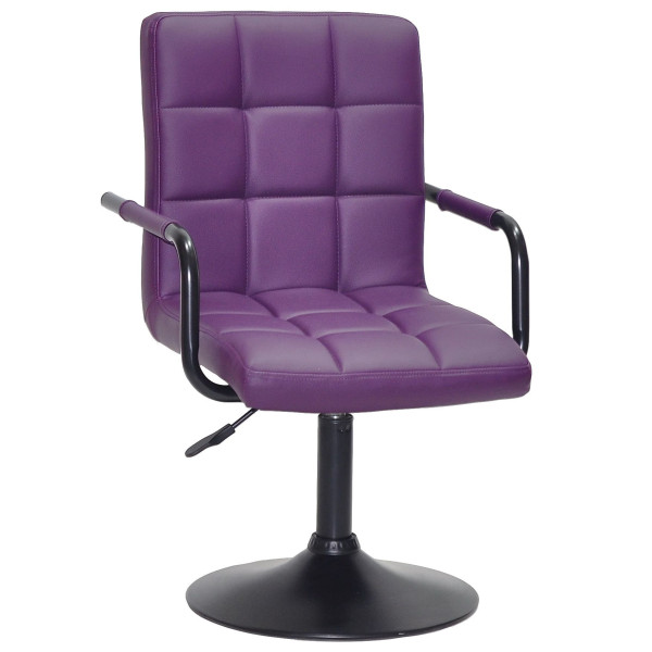 Стілець Onder Mebli Augusto-Arm BK-BASE Фіолетовий 1031 Екошкіра-0