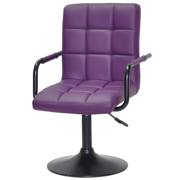 Стілець Onder Mebli Augusto-Arm BK-BASE Фіолетовий 1031 Екошкіра-1
