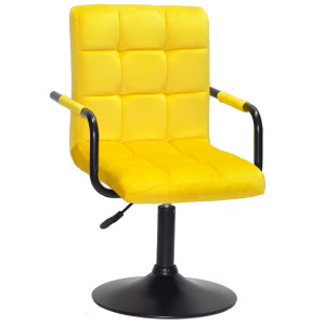 Стул Onder Mebli Augusto-Arm BK-BASE Желтый B-1027 Бархат