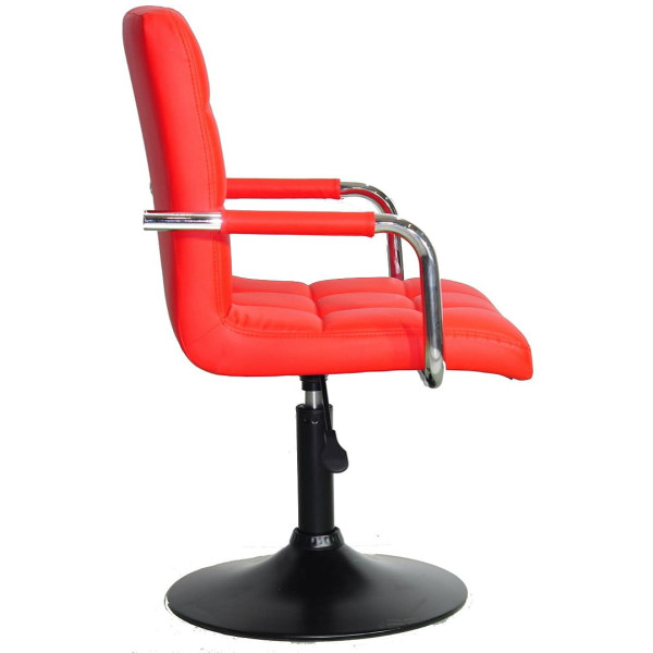 Стілець Onder Mebli Augusto-Arm BK-BASE Червоний 1007 Екошкіра-2