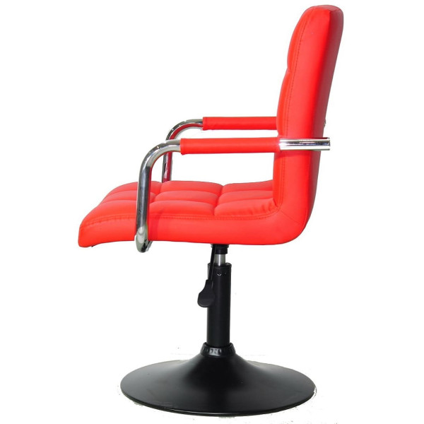 Стілець Onder Mebli Augusto-Arm BK-BASE Червоний 1007 Екошкіра-3