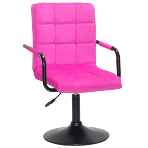 Стілець Onder Mebli Augusto-Arm BK-BASE Малина B-1023 Оксамит