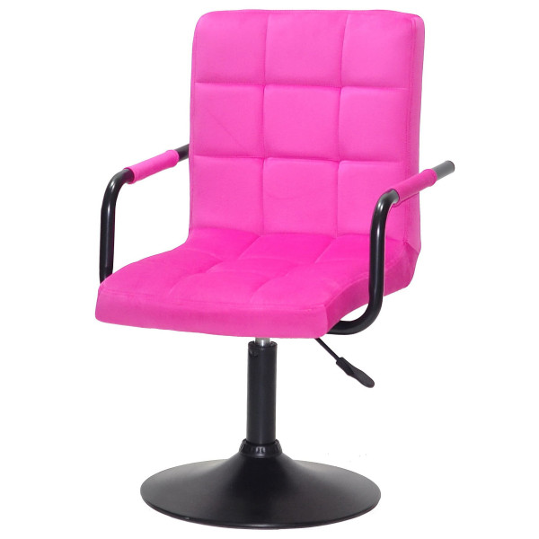 Стілець Onder Mebli Augusto-Arm BK-BASE Малина B-1023 Оксамит-1